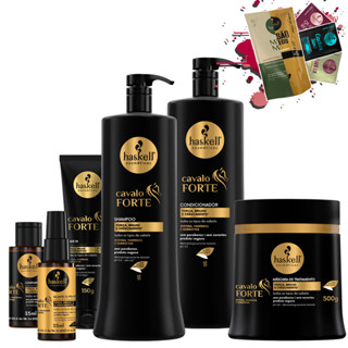 Kit Haskell Cavalo Forte Sh Cond 1l Masc 500 Completo 6 itens