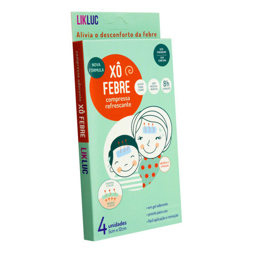 Likluc Xo Febre Compressas Refrescantes 4 Uni. Branco