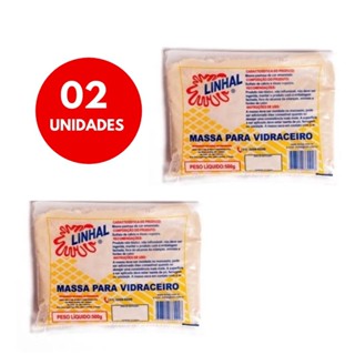 Kit C/2 Massas Para Vidraceiro Linhal 500g Profissional em Oferta na Shopee