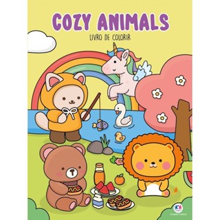 Livro Infatil de colorir Cozy Animals em Oferta na Shopee