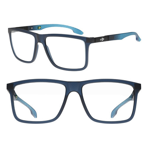 Óculos Grau Armação Mormaii Kona Azul Fosco Degr. Azul T58mm