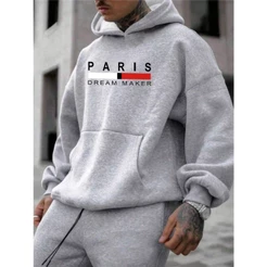 Moletom Masculino paris DREAM Maker Blusa De Frio canguru com bolso e capuz