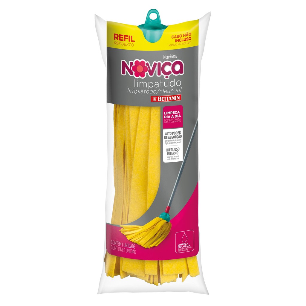 Refil Mop Esfregão Limpa Tudo Noviça Bettanin em Oferta na Shopee