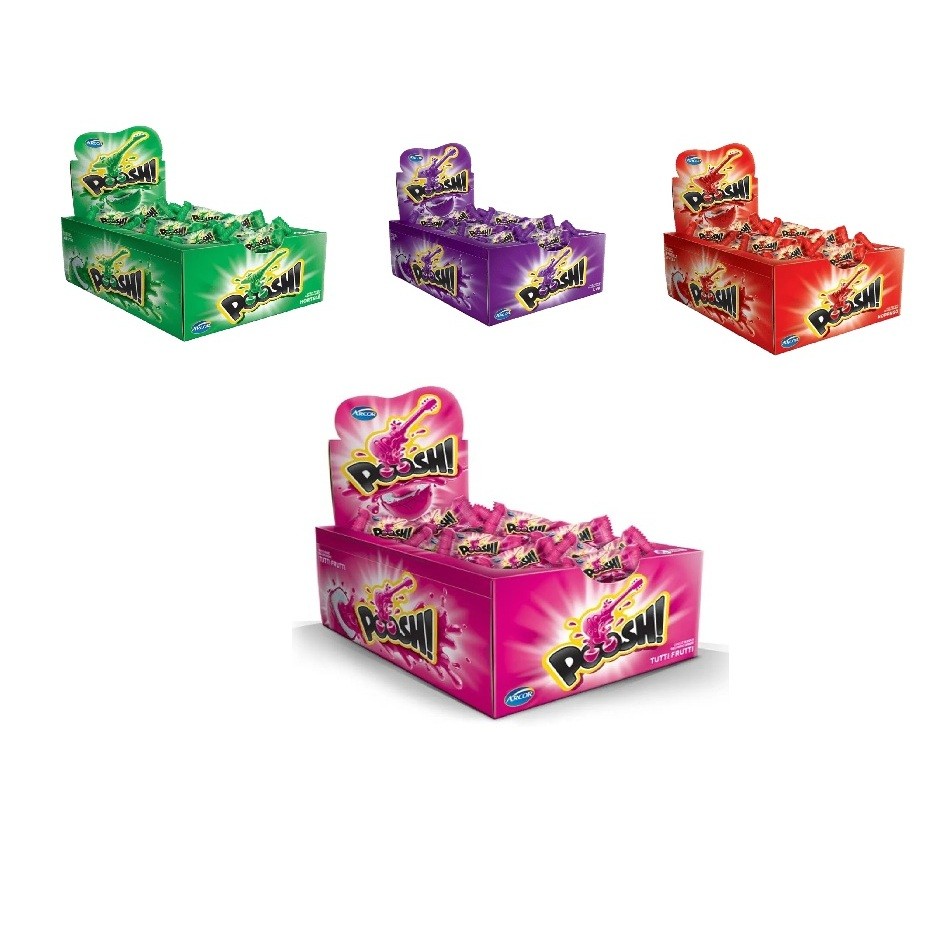 Chiclete Poosh Escolha o Sabor c/40 - Arcor -Goma de Mascar - Doce