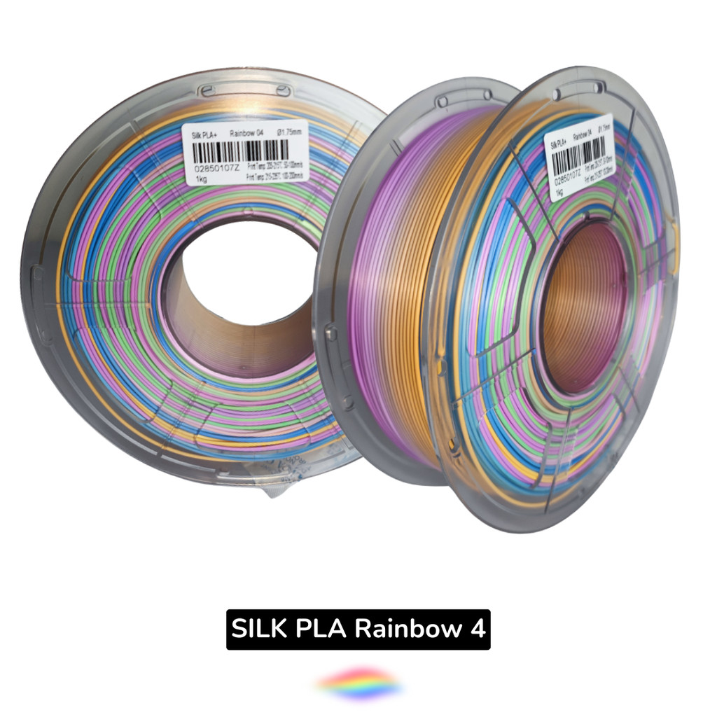 FILAMENTO 3D PLA + SILK RAINBOW 4 - 1,75MM 1KG/SPOOL em Oferta na Shopee