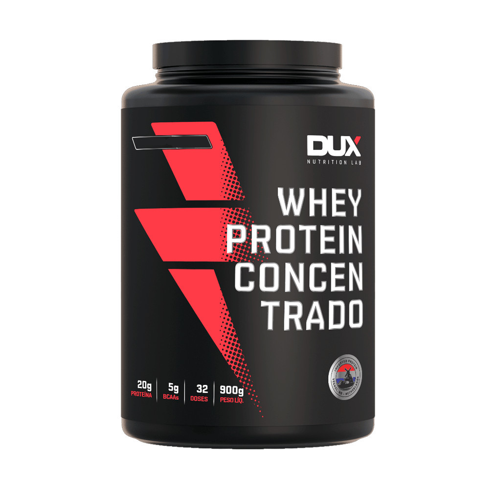 KIT 1 UN Whey Protein Concentrado Pote 900gr - DUX Nutrition + 1 UN Creatina 300g Integralmédica