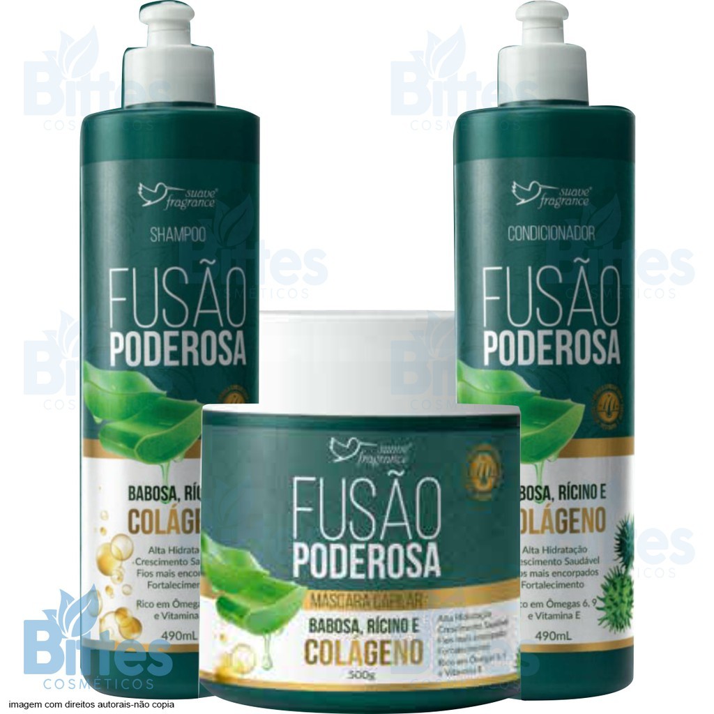 Kit Fusão Poderosa De Babosa Suave Fragrance Cosméticos Alto Poder de Hidratação