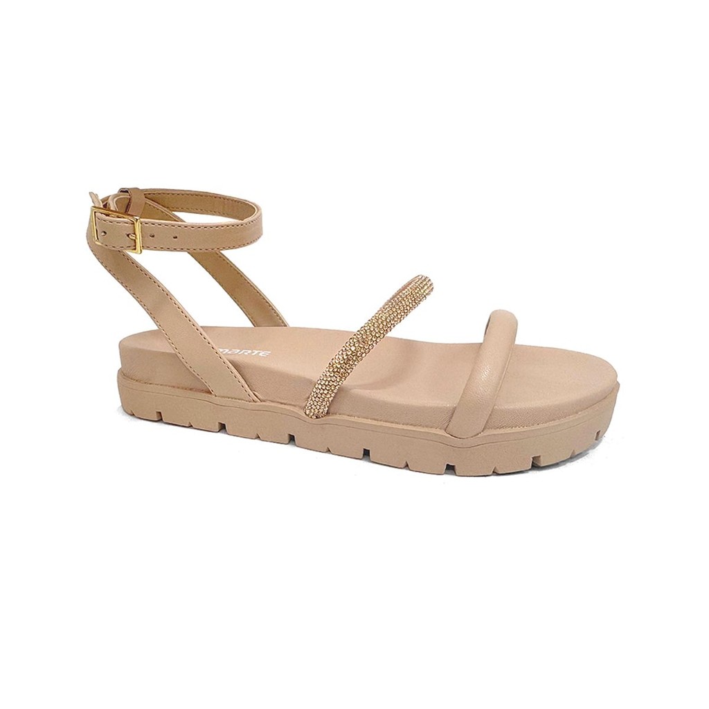 Sandália Via Marte Papete Flatform 23-17202 Macadamia