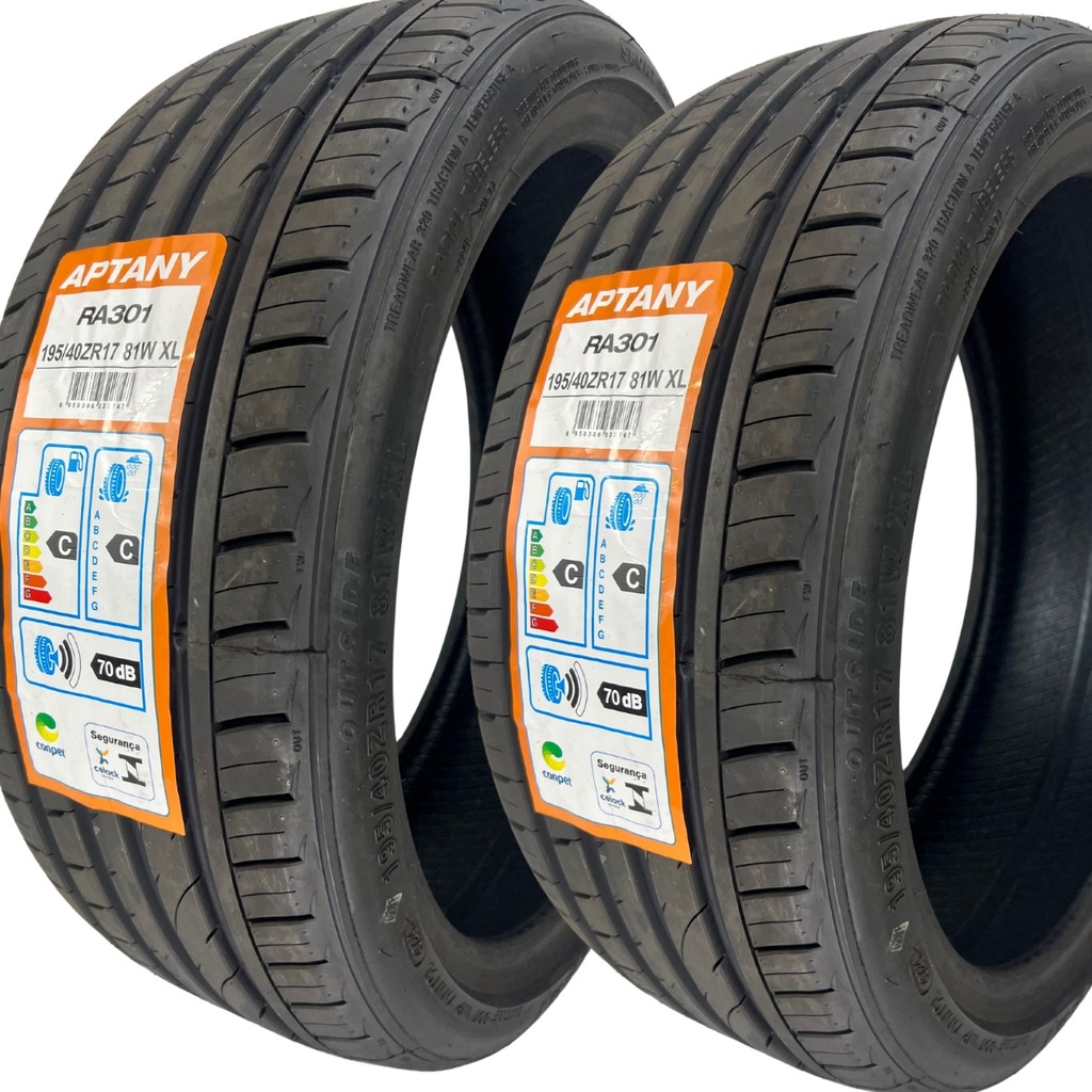 KIT 02 PNEUS 195/40R17 NOVOS APTANY 81W XL RA301 CARROS REBAIXADOS em Oferta na Shopee