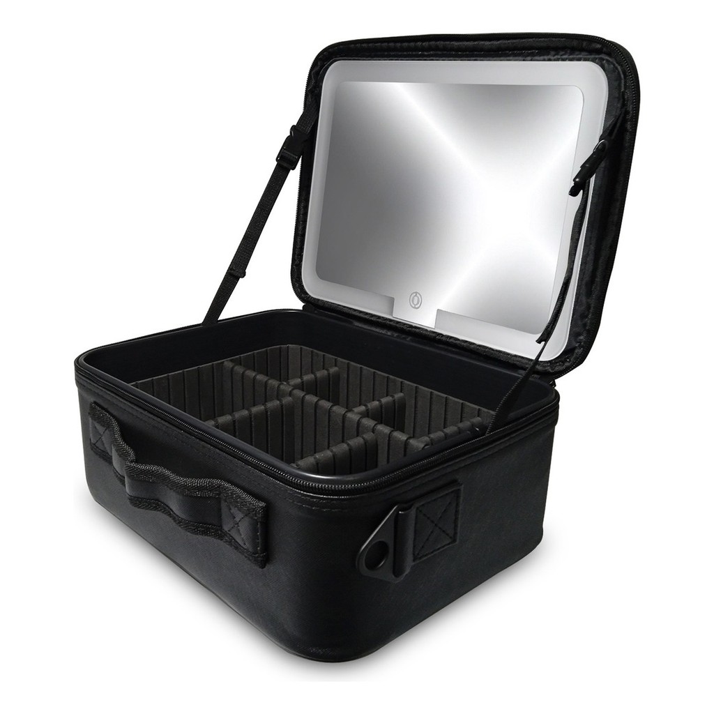 Maleta Maquiagem Com Espelho E Luz Led Makeup Profissional