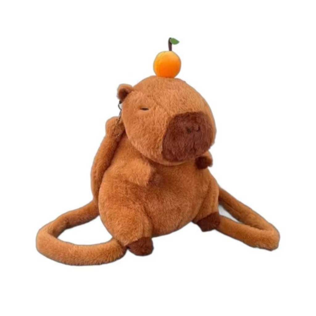 Mochila De Pelúcia Em Formato De Capivara Fofa Para Crianças