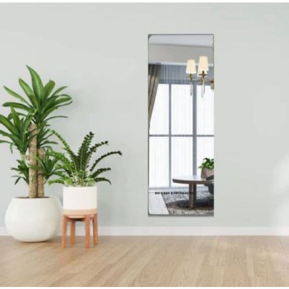 Espelho Retangular 120x80cm Lapidado c/ Fita Dupla Face – Corpo Inteiro, Decorativo, Fácil de Instalar em Oferta na Shopee