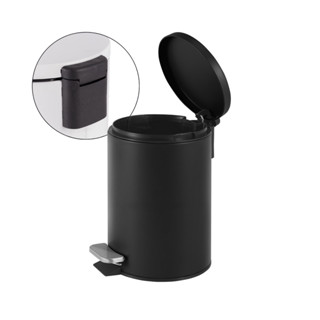 Lixeira Inox 5 Litros Redonda Preta com Pedal Powermaid em Oferta na Shopee