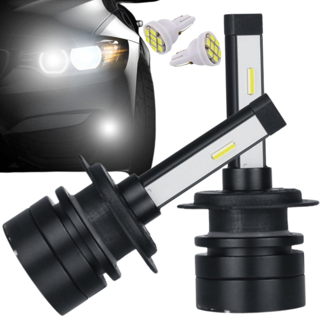 Par Lampada Super Led Farol ou Milha 12v H1 H3 H7 H11 H27 Hb3 Hb4 7200 Lumens