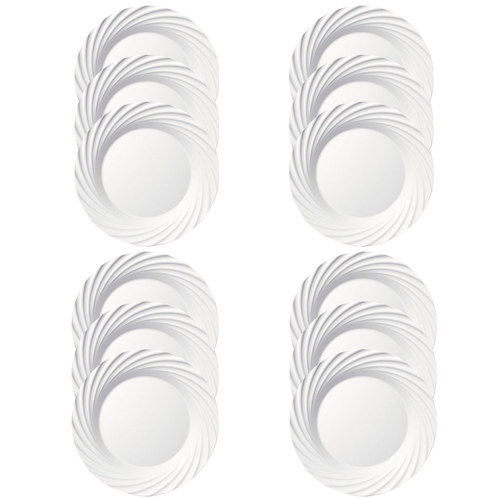 Conjunto de Pratos Rasos Nadir Opaline Jasmim 12 peças