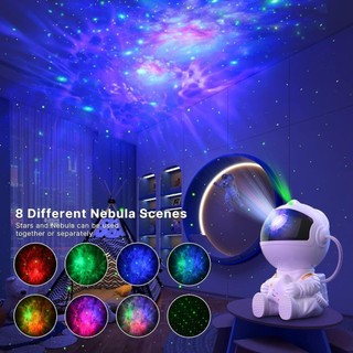 Mini Luminária Astronauta Projetora Estrelada LED Luz Noturna com Efeitos de Nebulosa /Cé…