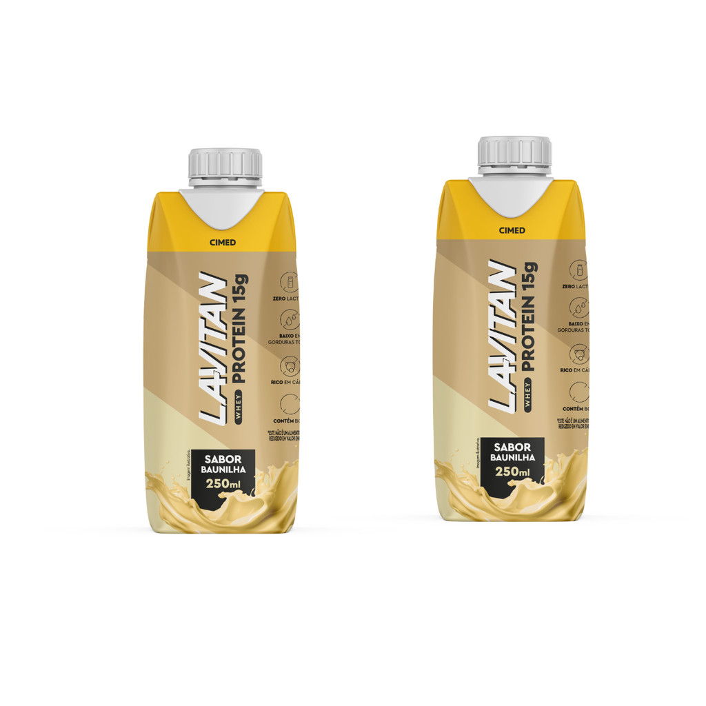 Kit 2 und Lavitan Whey Protein Sabor Baunilha 250ml