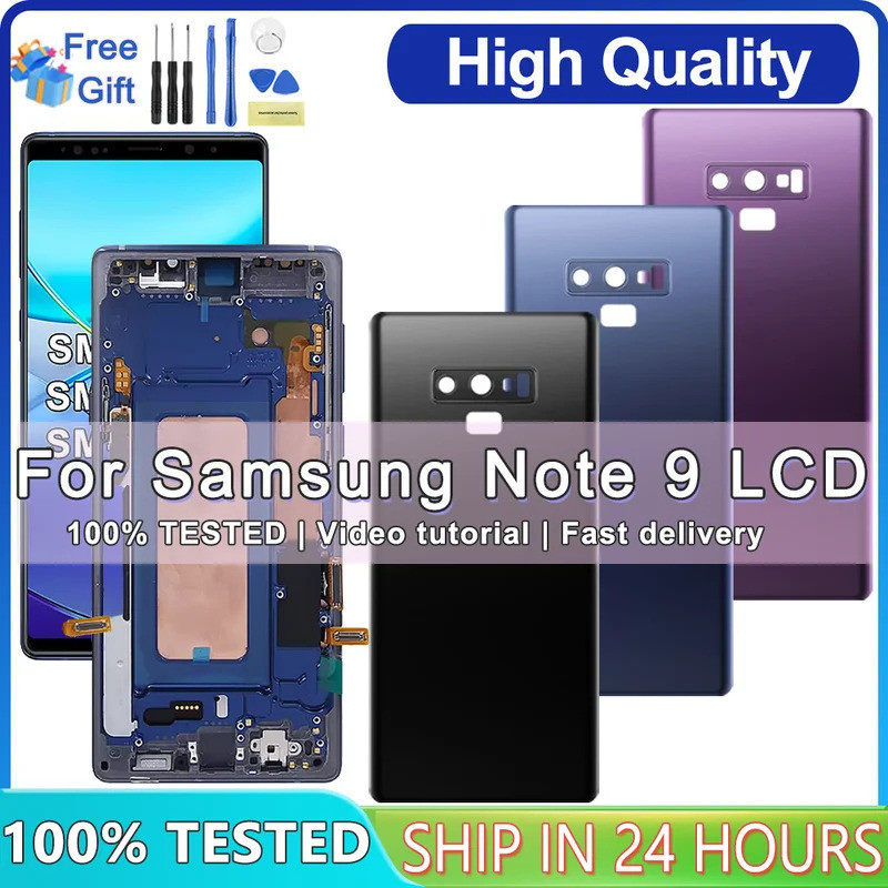 Tela TFT é adequada para a tela LCD do Samsung Galaxy Note 9 N960 N960F, display com tela sensível ao toque e digitaliza
