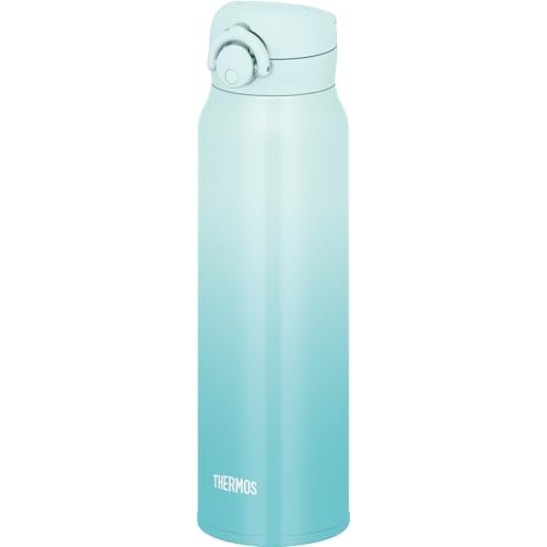 Thermos Vacuum Insulated Travel Mug 750ml Aqua Green, Easy to Clean Detachable Drinking Mouth, Lightweight Type, One-Touch Open, Stainless Steel Bottle, Thermal Insulation and Preservation JNR-753LTD AQ-GR