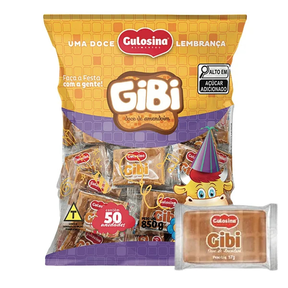 DOCE GULOSINA GIBI PACOTE 850G C/50