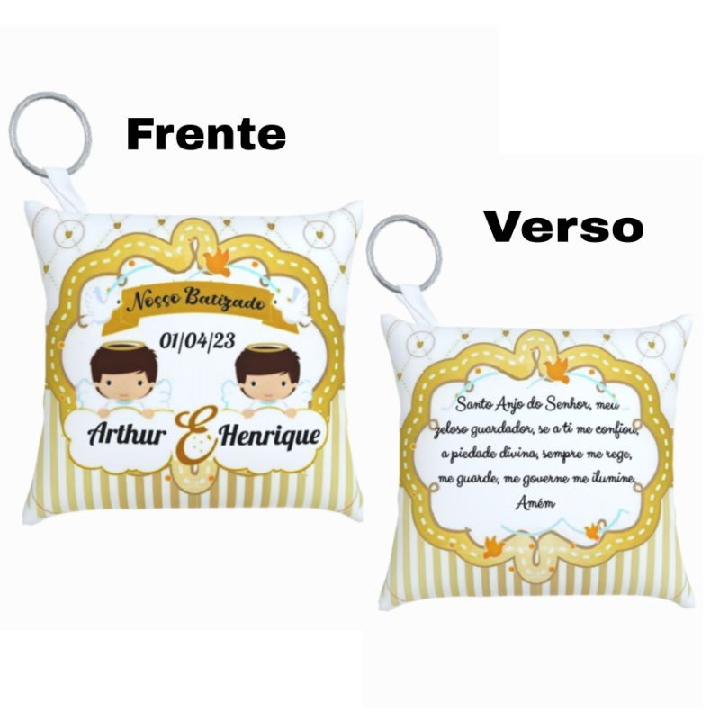 20 Almochaveiros Lembrancinhas para Batizado de gêmeos Menino e Menina Personalizados