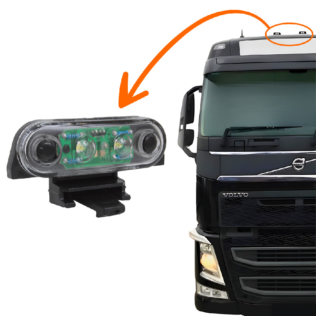 Lanterna Tapa Sol Volvo FH13 Led 2010 2011 2012 2013 2014 2015 2016 2017 2018 2019 2020 Compatível