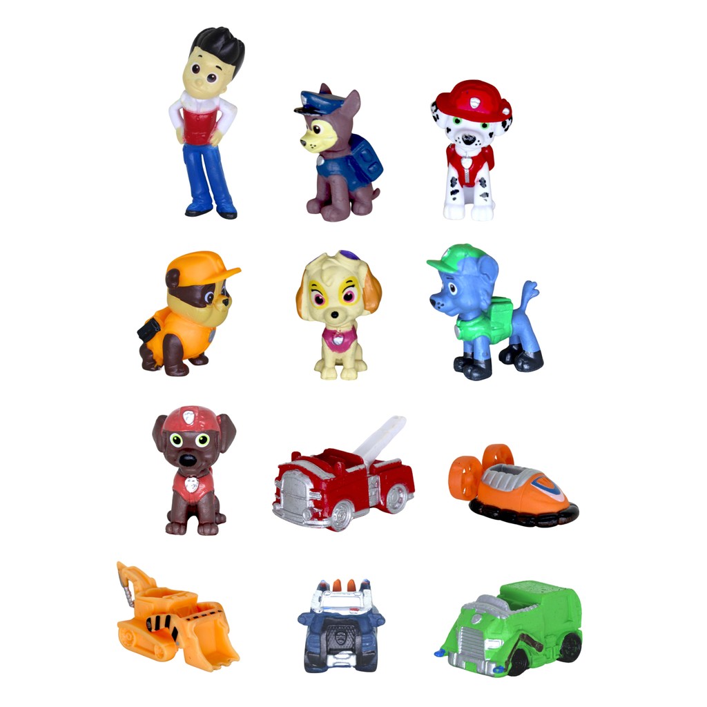 boneco carro veiculo patrulha canina brinquedo kit 12 pçs