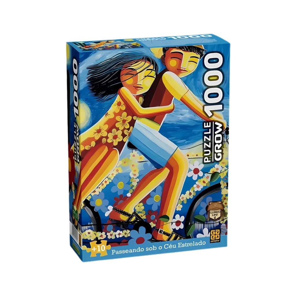 Quebra-Cabeça 1000 peças Passeando sob o Céu Estrelado Grow - 04600 em Oferta na Shopee