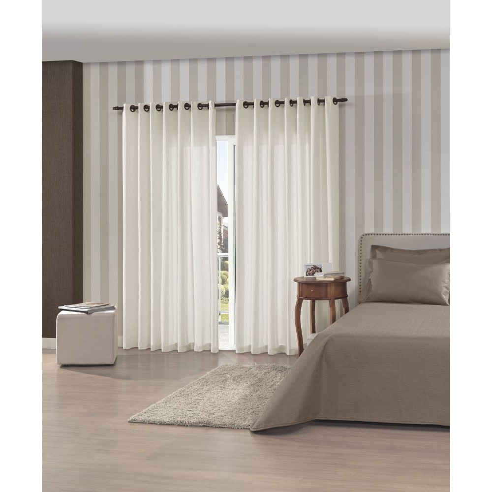 Cortina Rústica Pantex 260x170m Natural - Bella Janela