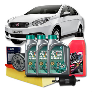 Kit Troca de Óleo - Fiat Novo Uno / Novo Palio / Grand Siena 1.0/1.4 Motor EVO - Selenia 5W30 em Oferta na Shopee
