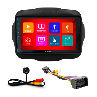 Kit Multimídia 9 Pol Jeep Renegade 2015 16 17 A 21 22 2023 Android Auto CarPlay Qa+ 2 Din Preto Espelhamento Android Ios em Oferta na Shopee