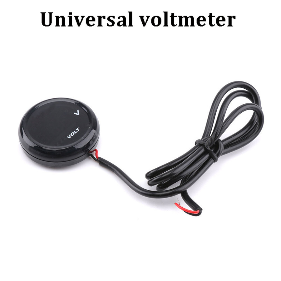 Universal De Alta Qualidade Motocicleta Mini LED Vermelho Voltímetro Digital Medidor Tensão Instrumentos Calibre Para Ya