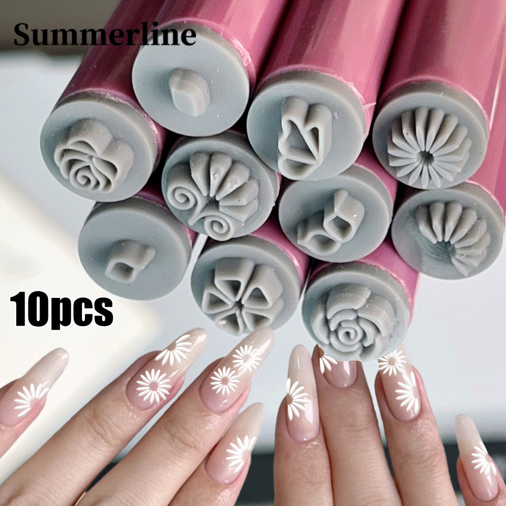Caneta Para Carimbo De Unhas Com Padrões De Flores DIY Art-Pincel Pontilhado Profissional Decorações Arte Em em Oferta na Shopee