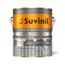 TINTA ESMALTE SUVINIL CONTRA FERRUGEM BRILHANTE 3,6L VÁRIAS CORES