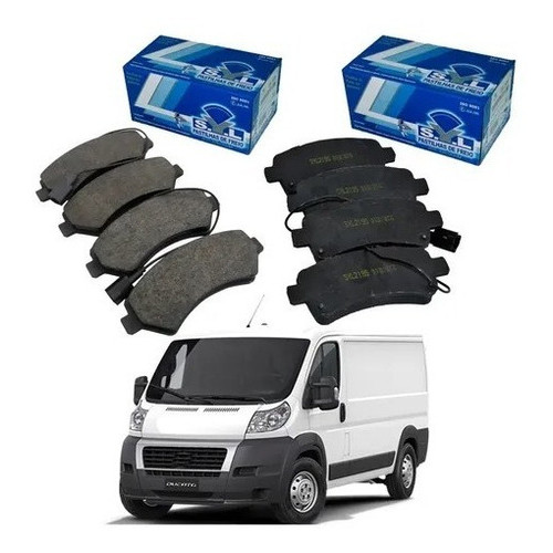 Jogo Pastilha Dianteira + Traseira Ducato 2.3 16v 2019