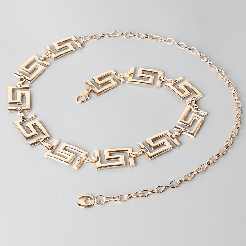 Cintos Feminino Com  Corrente dourado e prata De Metal importado em Oferta na Shopee