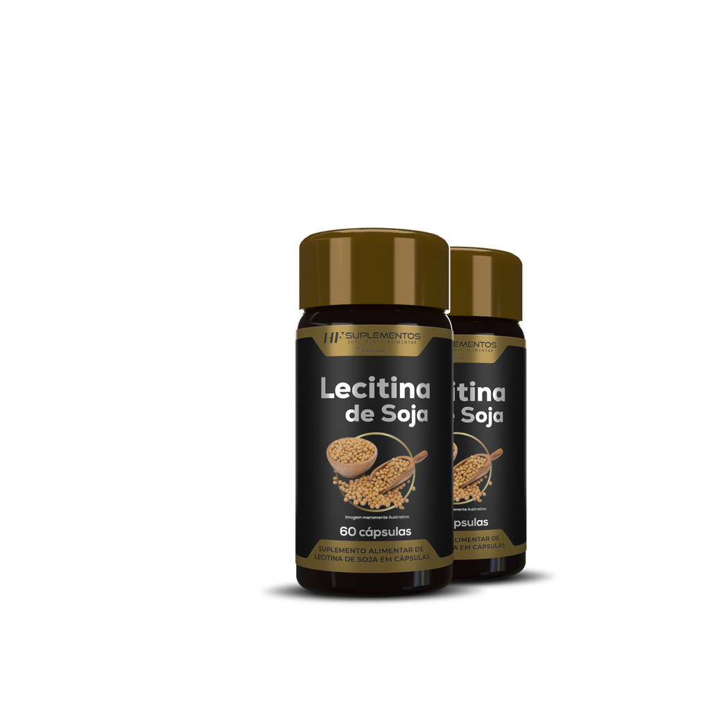 KIT 2X LECITINA DE SOJA 60 CAPS – CÉREBRO, MEMÓRIA E SAÚDE CARDÍACA