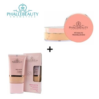 Kit Base Matte + Pó Translucido PhálleBeauty em Oferta na Shopee