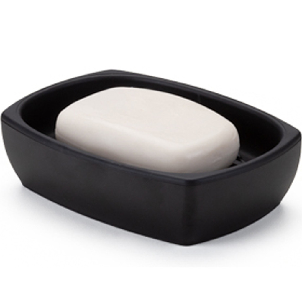 Porta Sabonete Sabão Barra de Banheiro Lavabo Bancada Design Moderno Preto Black Arthi em Oferta na Shopee