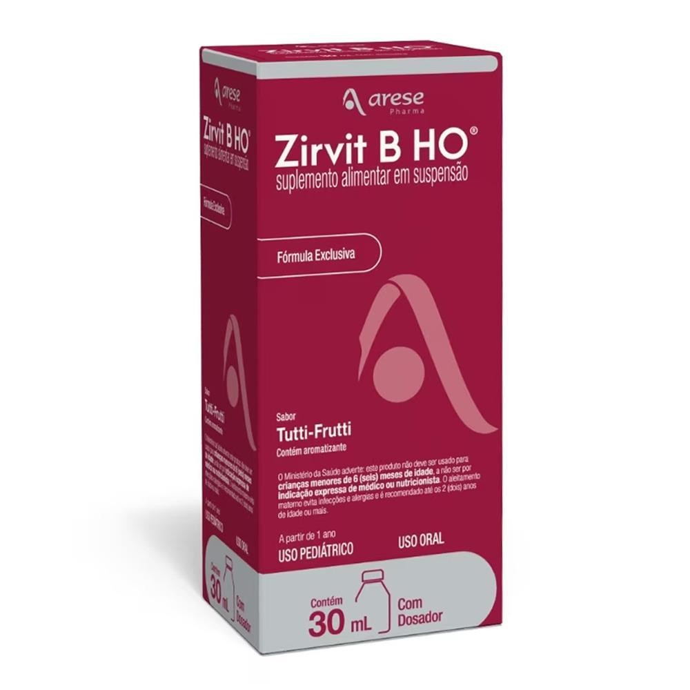 ZIRVIT B HO SABOR TUTTI FRUTTI COM 30ML em Oferta na Shopee