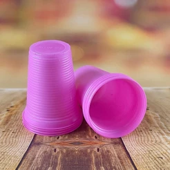 50 COPO ECONÔMICO DESCARTAVEL ROSA NEON 200ml (PLASTIK) (CHOCO)
