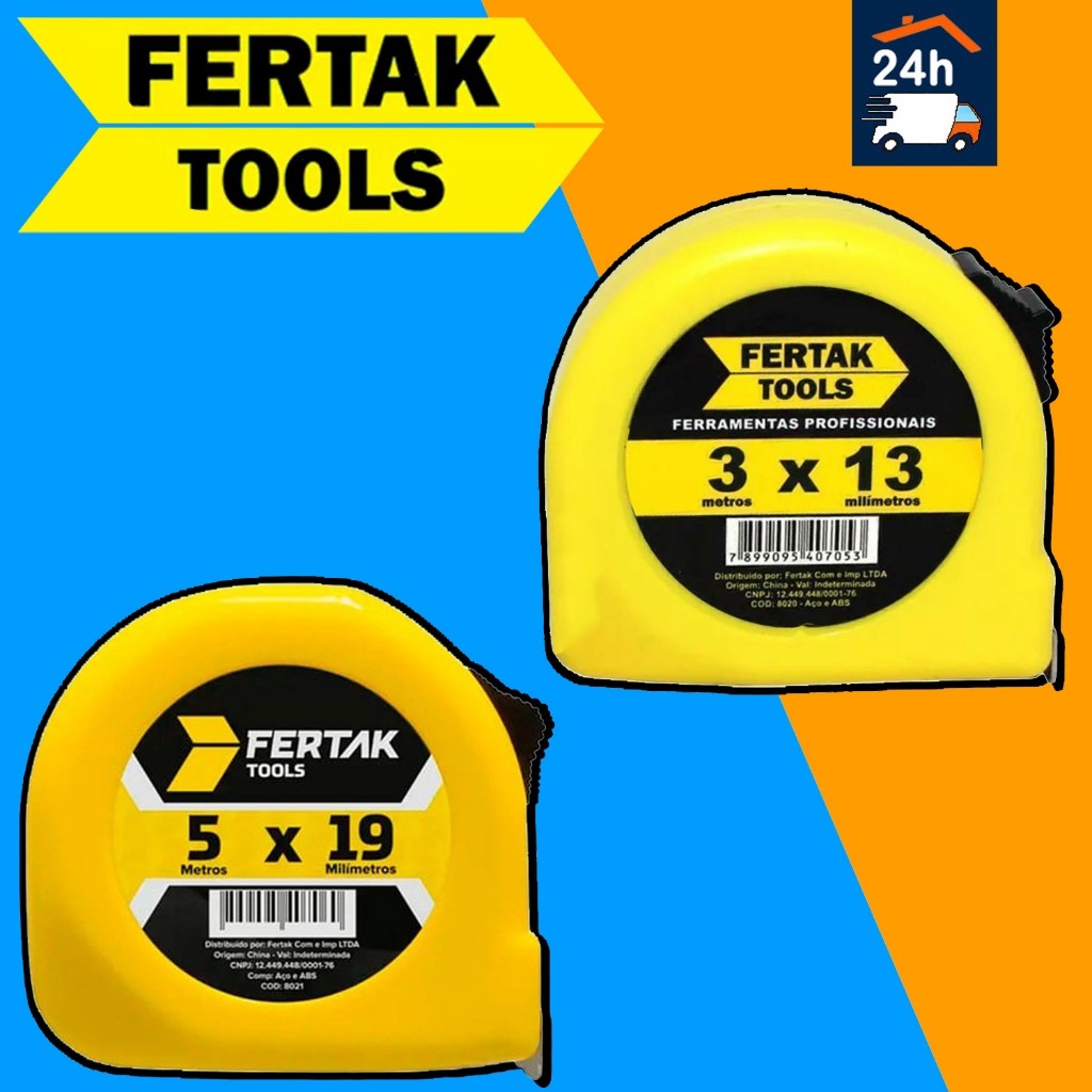 Trena de Aço com Corpo Emborrachado 3m ou 5m Fertak