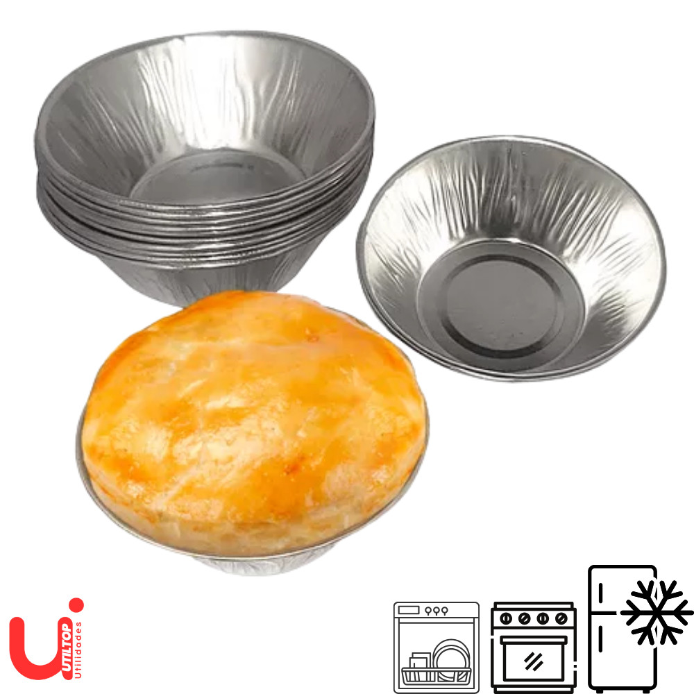 Kit com Forminhas de Empada Alumínio N1 N3 N4 Para Doces e Salgadinhos