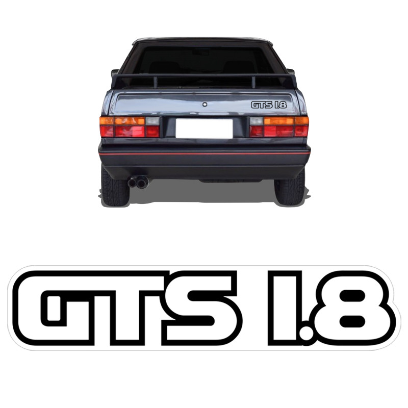 Adesivo Traseiro Volkswagen Gol GTS 1.8 1988 Preto