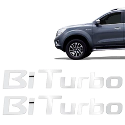 Emblema Resinado Compativel Frontier Bi Turbo Cromado 2020/