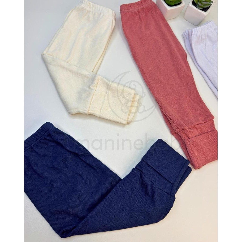 Kit 2 Calças Infantil Liso Neutro Sortido Mijão para Bebe Enxoval