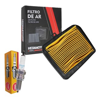 Filtro de Ar + Vela de Ignição Ngk Cg 160 Titan em Oferta na Shopee