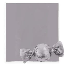 Embalagem Para Trufas e Bombons Liso Prata 14,5X15,5CM 100 Unidades CROMUS