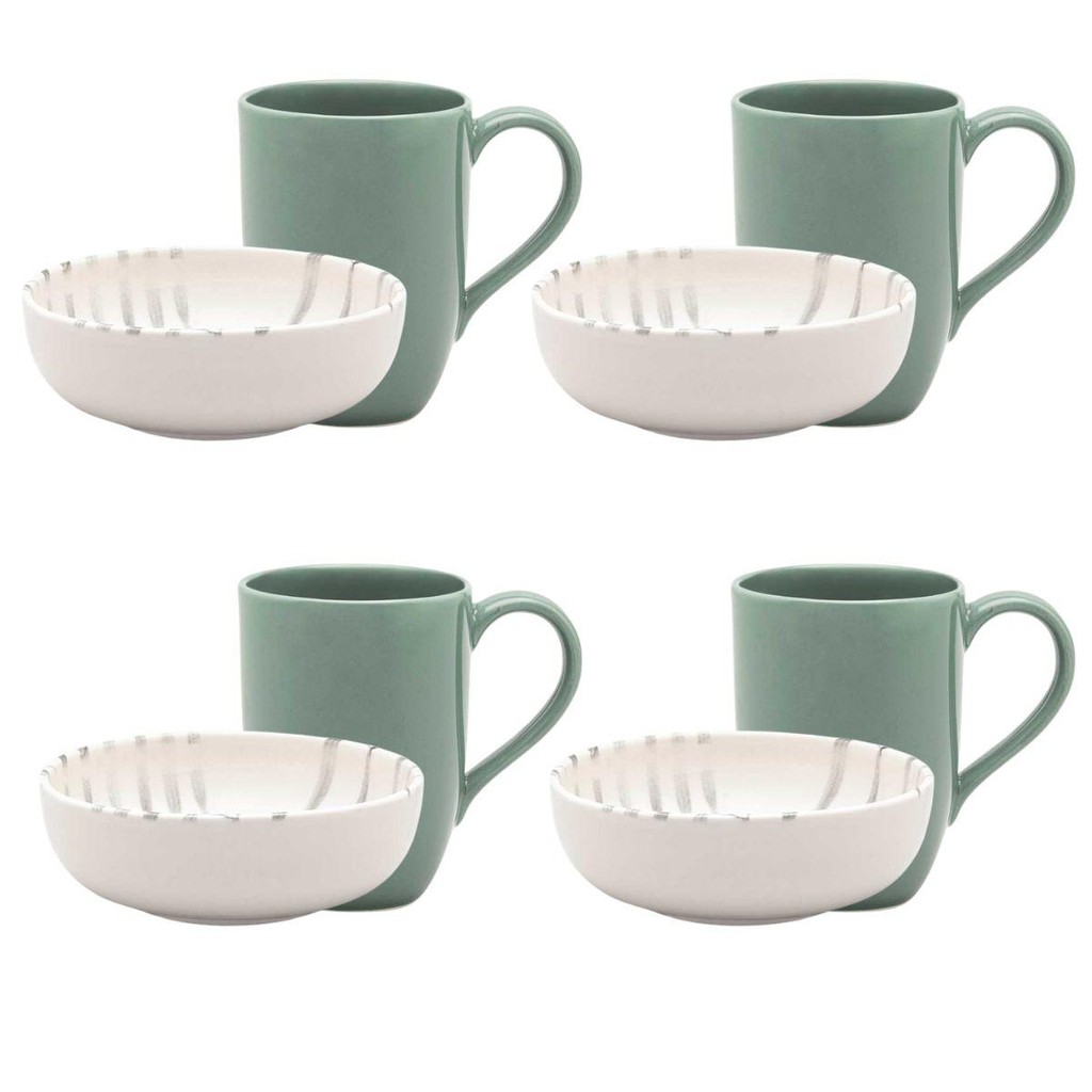 Jogo Lanche De 8 Peças Oxford Flat Samambaia em Oferta na Shopee