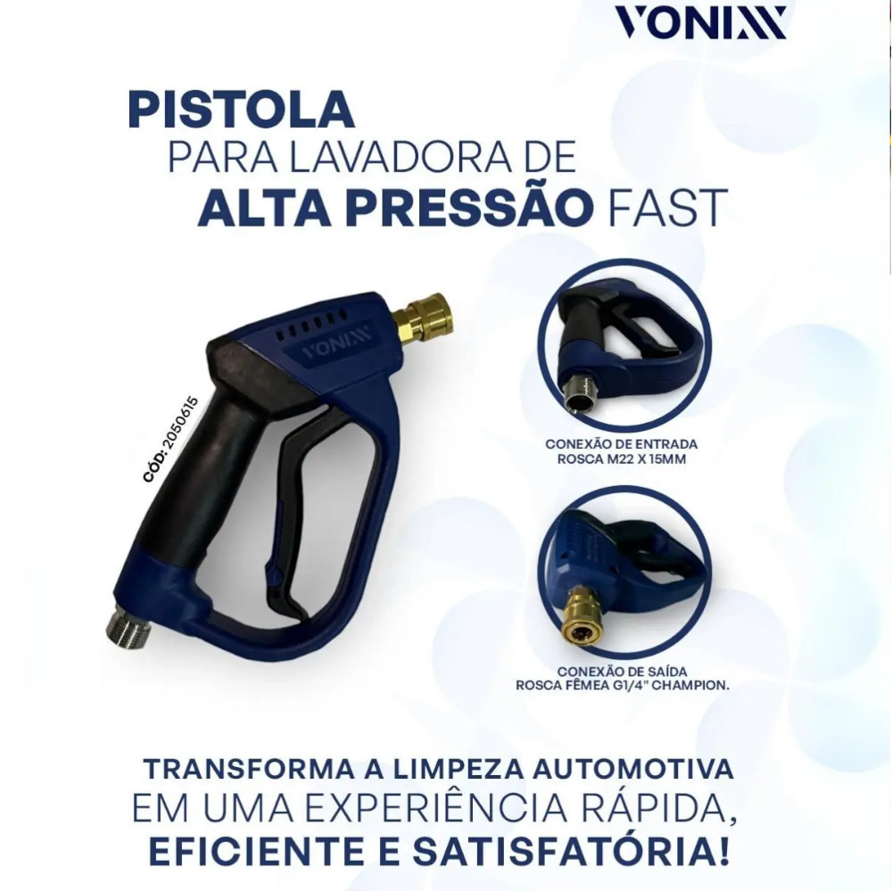PISTOLA PARA LAVADORA ALTA PRESSAO FAST C/ ENGATE RAPIDO